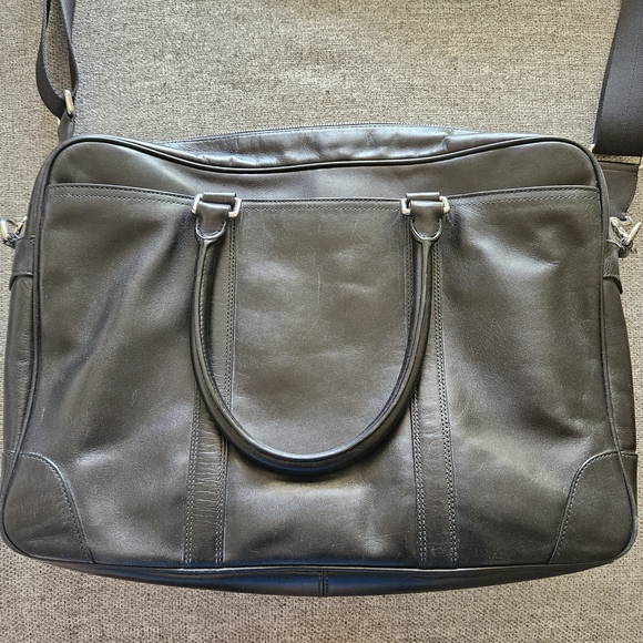 Coach Black Leather Men's Briefcase - Picture 3 of 5